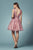 Floral Applique V-Neckline Short Gown By Nox Anabel R708