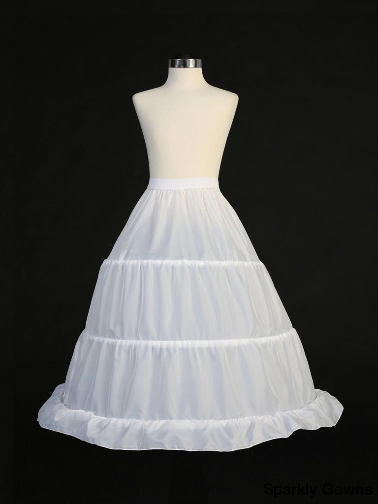 skirt of jane's dress to see the white petticoats pocking 3 Hoops Petticoat P4-3