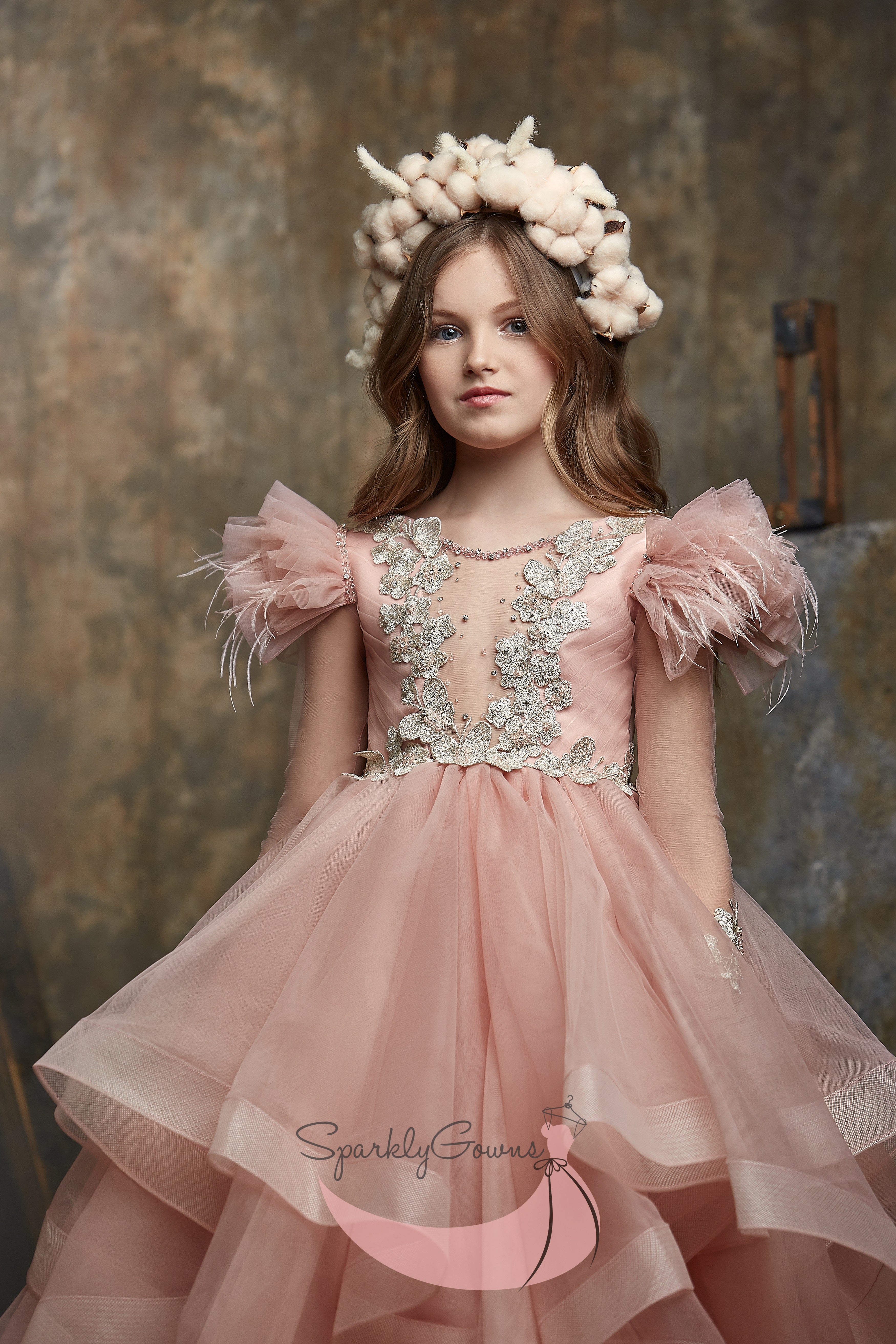 a line flower girl dress Azazie Sofia