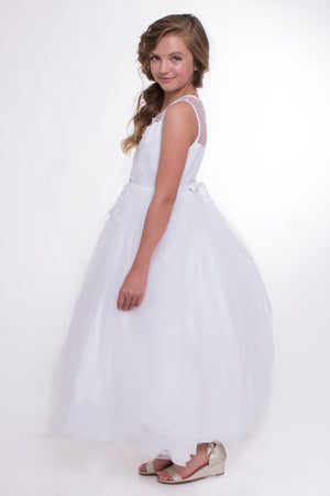 Delicate Tulle Illusion Dress, perfect Communion dress or Flower girl dress