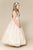 Glittery Dress with Jewel Belt Flower Girl Blush Champagne Dress 307