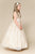 Glittery Dress with Jewel Belt Flower Girl Blush Champagne Dress 307