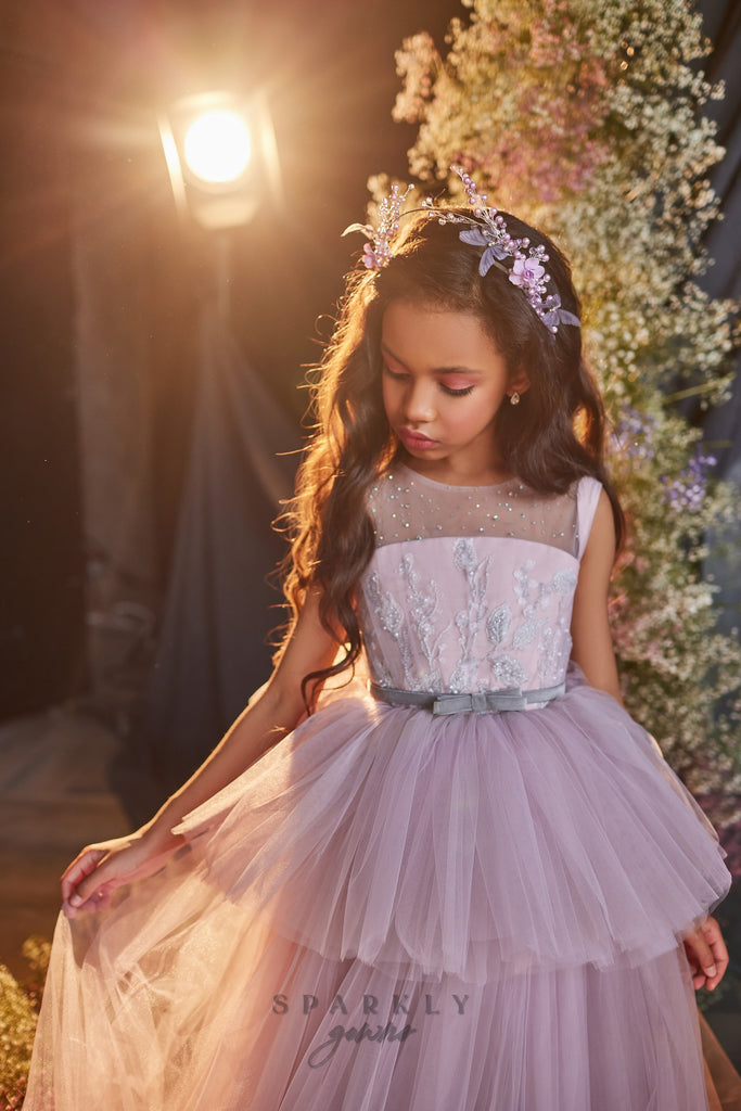 Peplum Dress Floral Lace Appliques Princess A-line Skirt Flower Girl C Sparkly Gowns Peplum Dress Floral Lace Appliques Princess A-line Skirt Flower Girl C Sparkly Gowns