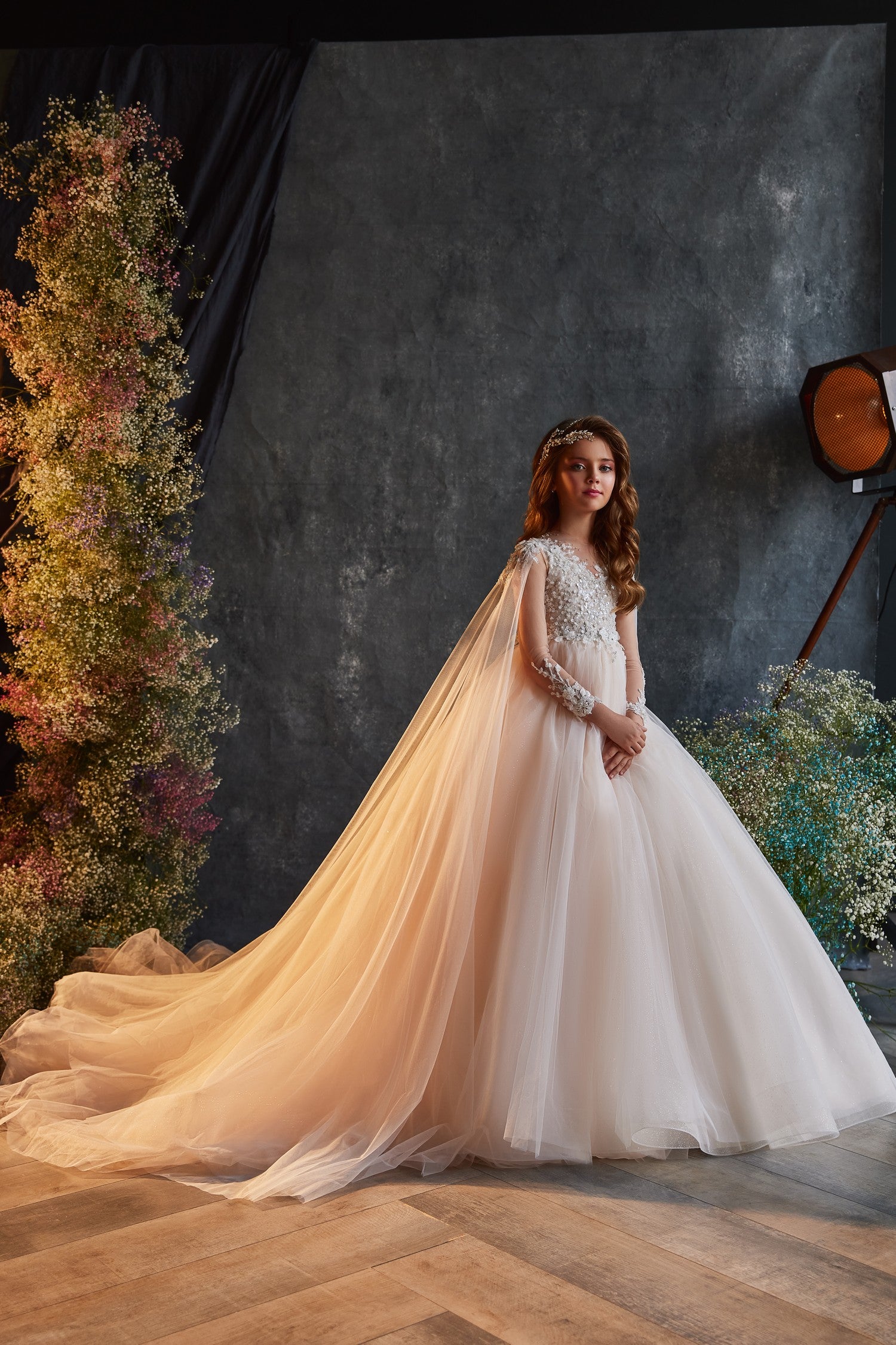 3D Flowers Ball Gown Flower Girl Communion Dress Celestial 3209 Pre-order 2-3 years / As in the photo (Ivory) 3D Flowers Ball Gown Flower Girl Communion Dress Celestial 3209 Pre-order 2-3 years / As in the photo (Ivory)