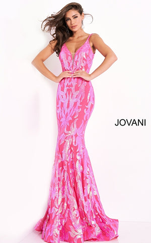 Sleeveless Illussion V-Neckline Prom Dress By Jovani 3263