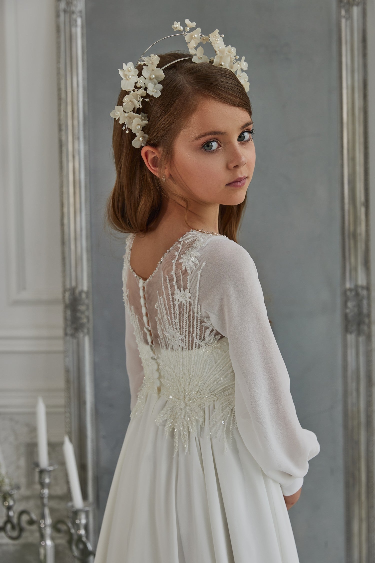 First Communion Long Sleeve Lace Communion Dress Long Sleeves Detailed Top First Communion Dress Celestial 3315 Pre-Order 5-6 Years Ivory Yes Train First Communion Long Sleeve Lace Communion Dress Long Sleeves Detailed Top First Communion Dress Celestial 3315 Pre-Order 5-6 Years Ivory Yes Train