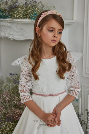 Communion gown with sleeves