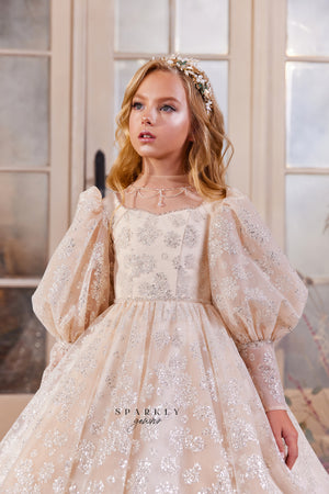 Illusion Sweetheart Neckline Girl First Communion Dress Celestial 3408