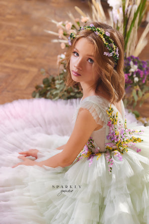 Sleeveless Flower Girl First Communion Ball Gown Celestial 3430