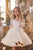 3/4 Sleeves Flower Girl First Communion Short Gown Celestial 3431