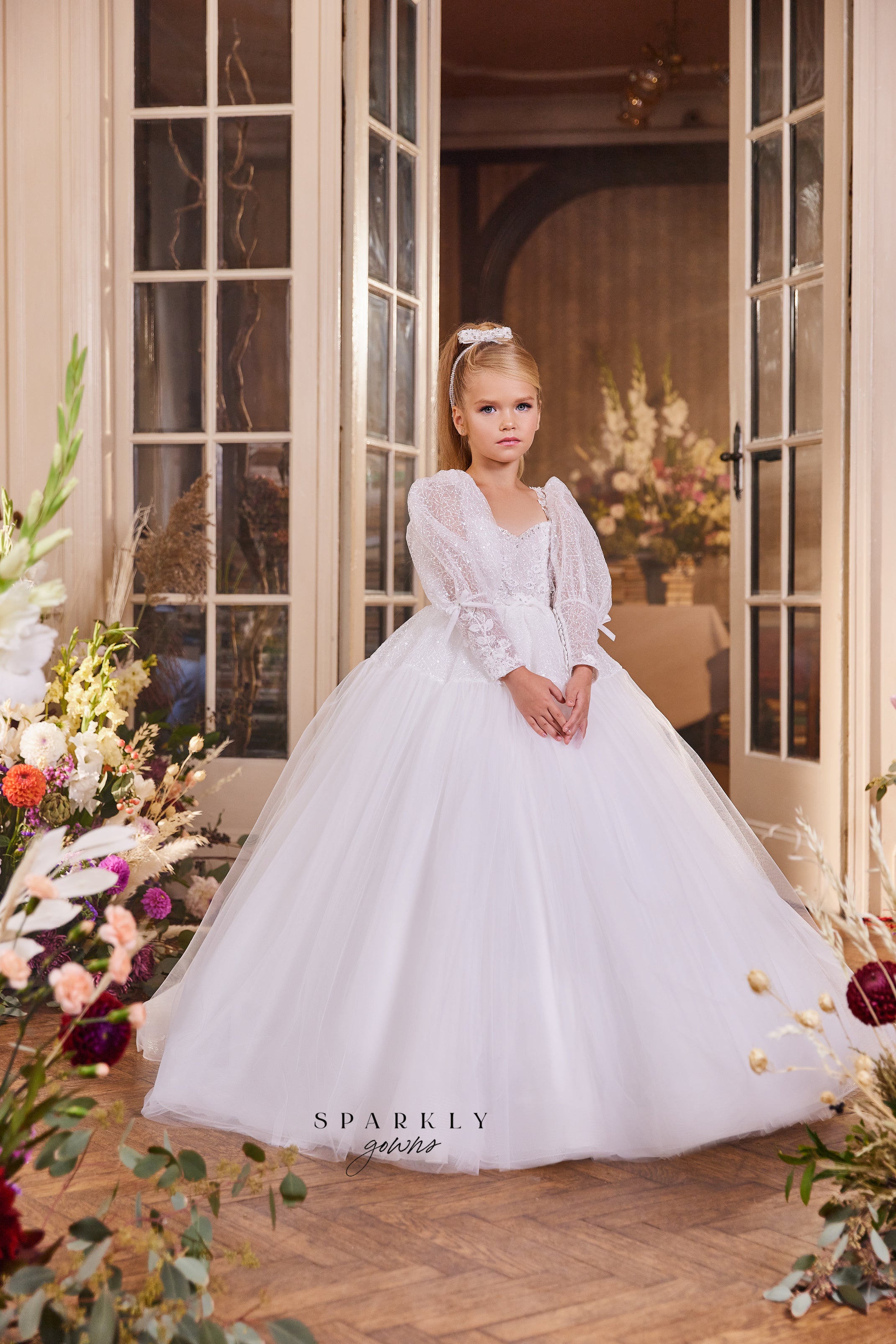 First Holy Communion Dress white 5839 – STYLO