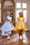 Bateau Neckline Flower Girl First Communion Short Gown Celestial 3436