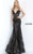 Jovani 3675 Floral Embroidered V-Neckline Prom Dress