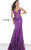 Jovani 3675 Floral Embroidered V-Neckline Prom Dress