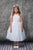 Flower Embroidered First Communion Tulle Dress Style 368