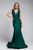 Fitted Satin Sleeveless  Open Back Dusty Mint Evening Gown AC370