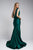 Fitted Satin Sleeveless  Open Back Eggplant Evening Gown AC370