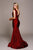Fitted Satin Sleeveless  Open Back Dusty Mint Evening Gown AC370