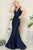 Fitted Satin Sleeveless  Open Back Eggplant Evening Gown AC370