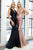 Fitted Satin Sleeveless  Open Back Dusty Mint Evening Gown AC370