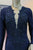 Long Sleeves Satin  V-Neckline Amelia Navy Evening Gown AC382