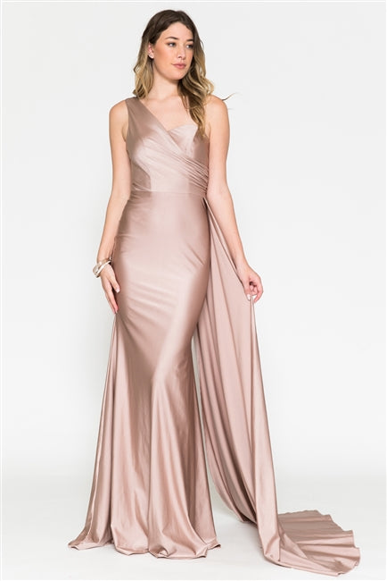 burnt orange evening dress One-Shoulder Satin Fitted Green Burnt Orange Evening Dress AC387BO 4 / Burnt Orange (Sienna)
