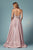 Sleeveless Pearly A-Line Floor Gown by Nox Anabel E1004
