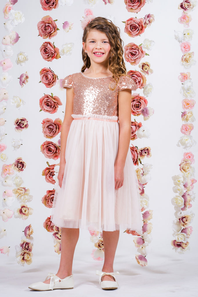 Sequin Flower Girl Dress