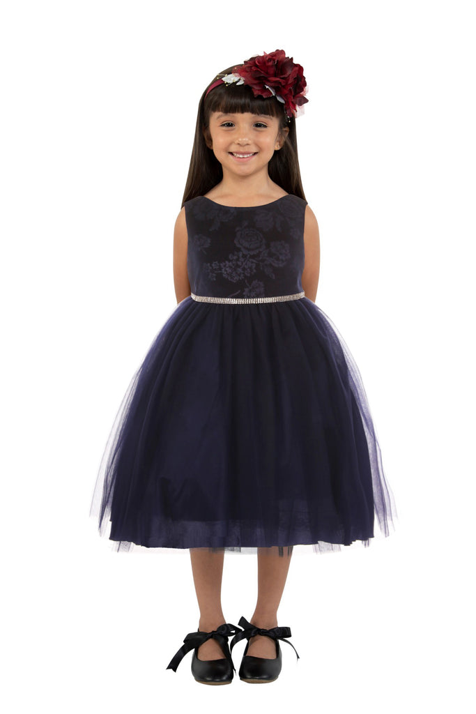 Velvet and Tulle Winter Girl Dress 454