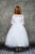 Embroidery Mesh Half Sleeve First Communion Dress 462