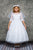 Embroidery Mesh Half Sleeve First Communion Dress 462