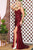 Fitted Side Slit Mermaid Floor Prom Dress Gown  BZ011