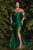 Stretch Luxe Jersey  Ruched Curves Evening Gown CD943C