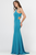 Jersey Halter Neckline Floor Length Gown 8156
