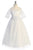 Half Sleeve Cording Lace Waterfall First Communion Dress 510