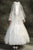 Half Sleeve Cording Lace Waterfall First Communion Dress 510