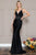 Sleeveless V-Neckline Mermaid Floor Gown 390