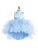 Sky Blue Ruffled Tulle High-Low Flower Girl  Dress 5658SB