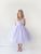 Delicate Glitter V Neckline Tulle Flower Girl Dress 5698