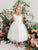 Delicate Glitter V Neckline Tulle Flower Girl Dress 5698