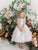 Delicate Glitter V Neckline Tulle Flower Girl Dress 5698