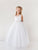 Delicate Glitter V Neckline Tulle Flower Girl Dress 5698