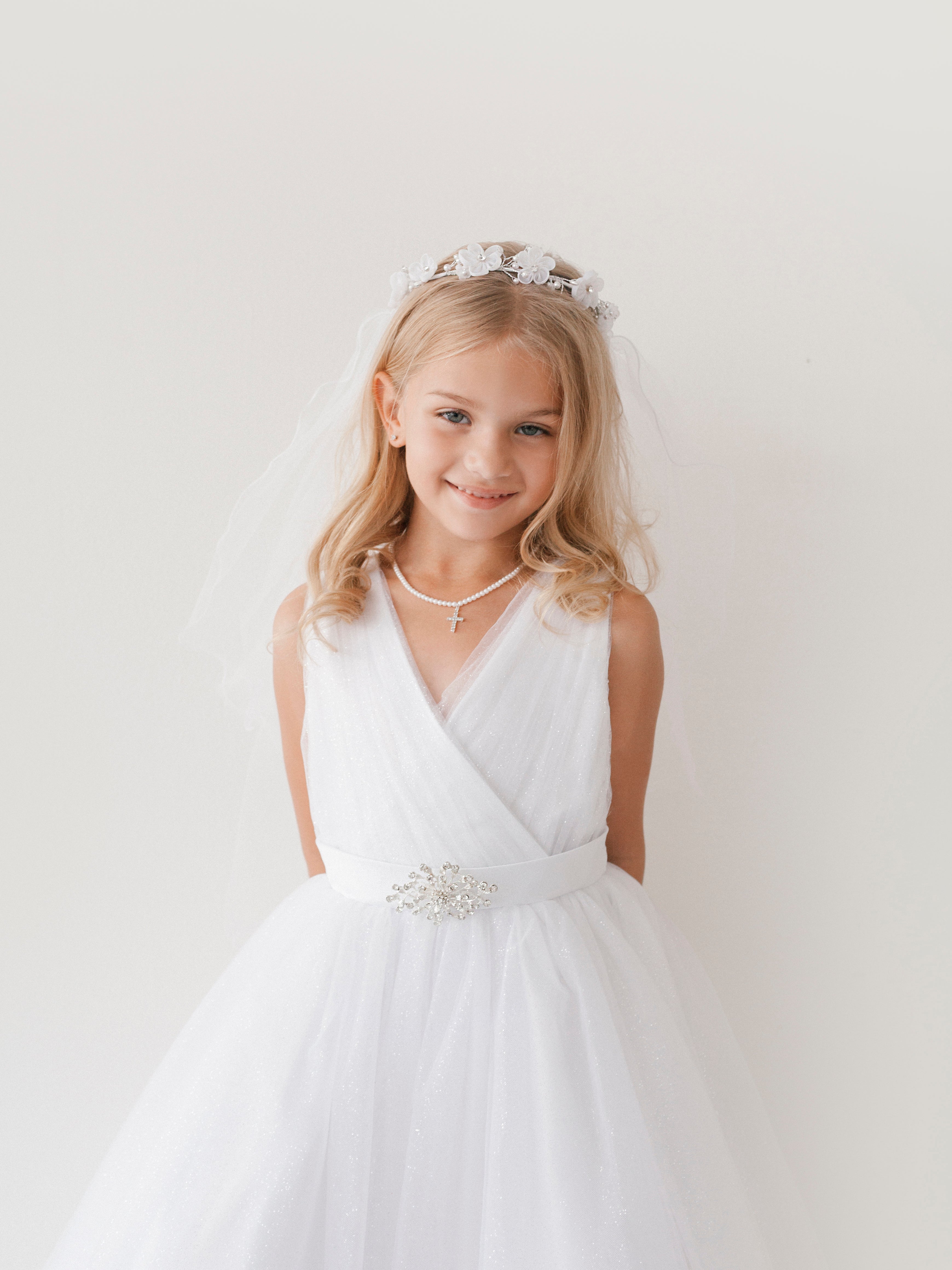 CandyBabyDress Greta Pearls Flower Girl Dress