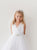 Delicate Glitter V Neckline Tulle Flower Girl Dress 5698