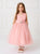 Delicate Glitter V Neckline Tulle Flower Girl Dress 5698