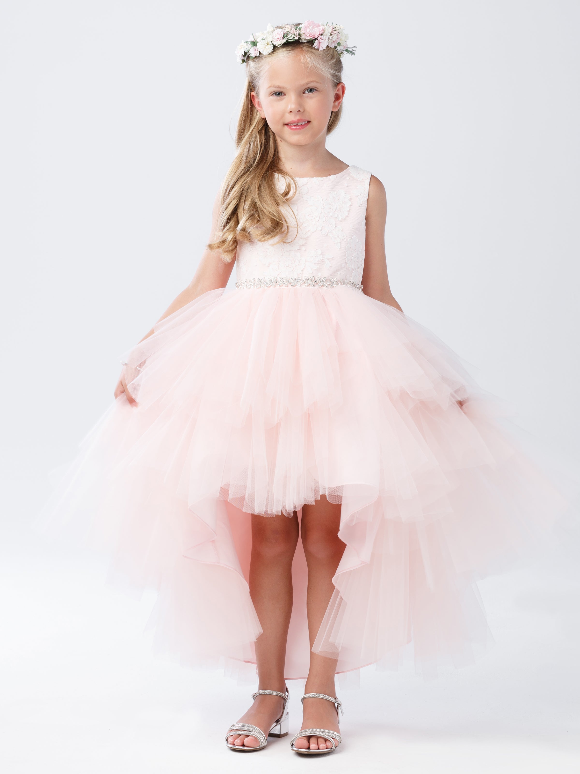 us angels sleeveless organza dress Us Angels Infant Yellow Sleeveless Daisy Embroidered Organza Striped Dress - Size: 12 Months