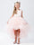 High Low with Lace Bodice and removable Beaded Sash Flower Girl Dress