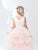 High Low with Lace Bodice and removable Beaded Sash Flower Girl Dress