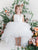 High Low with Lace Bodice and removable Beaded Sash Flower Girl Dress