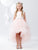 High Low with Lace Bodice and removable Beaded Sash Flower Girl Dress